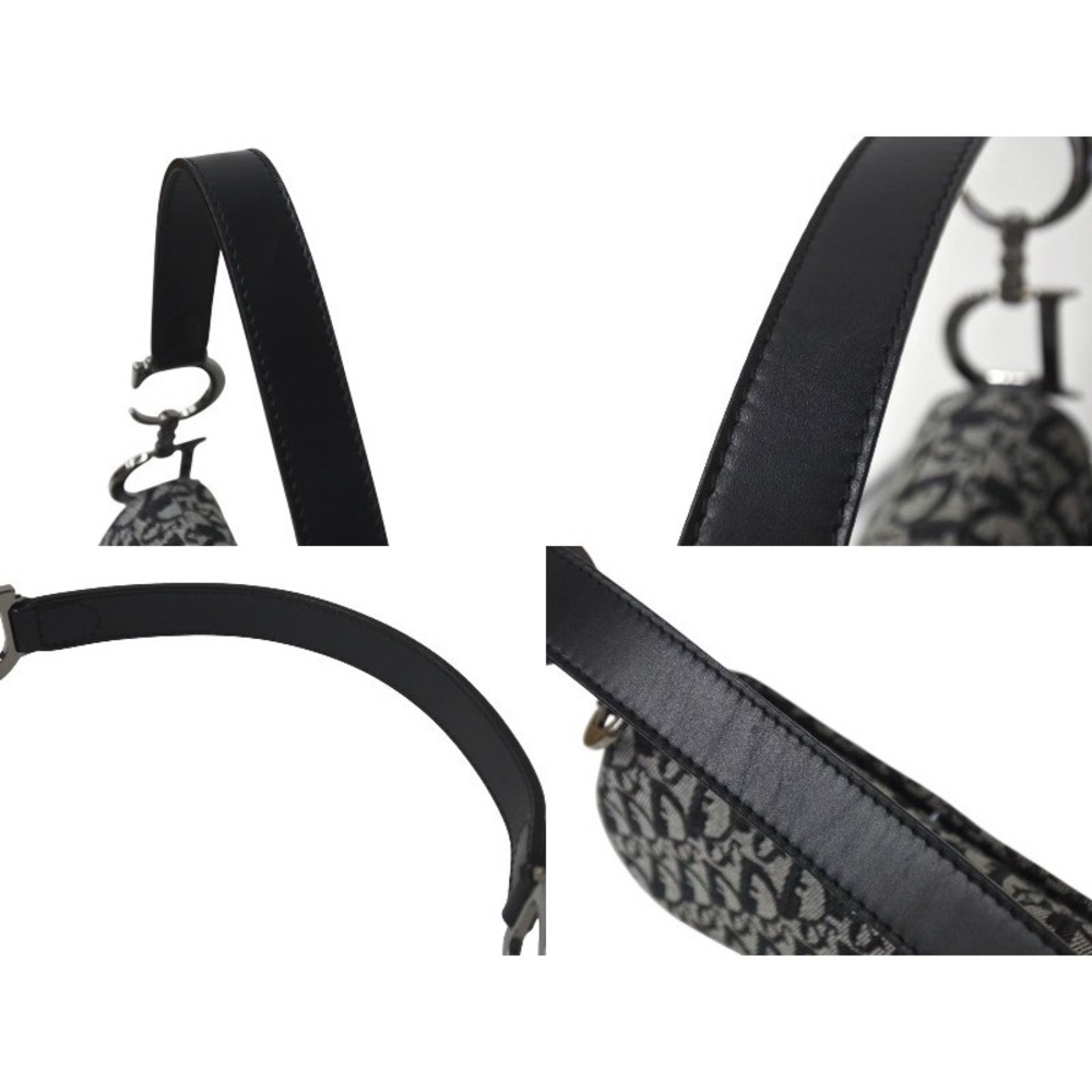 Dior Christian Saddle One logo Bag Hobo era Trotter black Shoulder Galliano - Picture 5 of 9